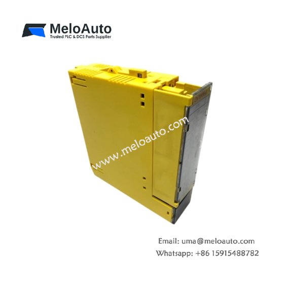 GE A03B-0807-C114 input module for PLC/CNC. 16 sinking inputs at 24V DC, 7mA per channel, 1.5ms response, optical isolation, 145x90mm.​