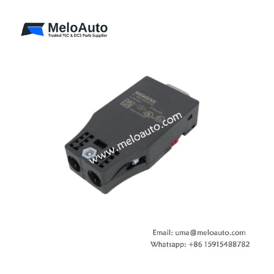 Siemens 6GK1500-0FC10 PROFIBUS connector. 9-pin D-sub, up to 12 Mbps, built-in terminating resistor, 18 components, 0.05kg. For PROFIBUS DP.