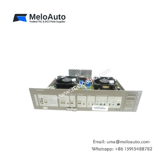 Siemens 6ES5955-3LC12 Power Supply Module for SIMATIC S5-155U. 213W total output, 30ms hold-up, 4 DC outputs, cooling fan, 3.2kg.