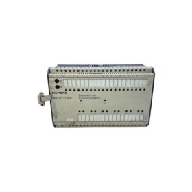 Siemens 6ES5101-8UC11 expansion unit with 8 backplane slots and integrated 15W power supply. 120/230V AC input for S5 PLC systems.