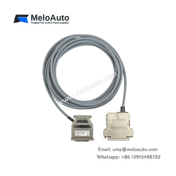 Siemens 6ES5734-2BF00 SIMATIC S5 programming cable with DB25 to DB15 connectors, 5m length, TTY interface, double shielded. In stock.