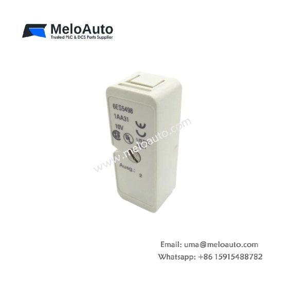 Siemens 6ES5498-1AA31 measuring range module for SIMATIC S5, 0-10V, 0-20mA, 4-20mA, DIP switch configurable. Analog signal conditioning.
