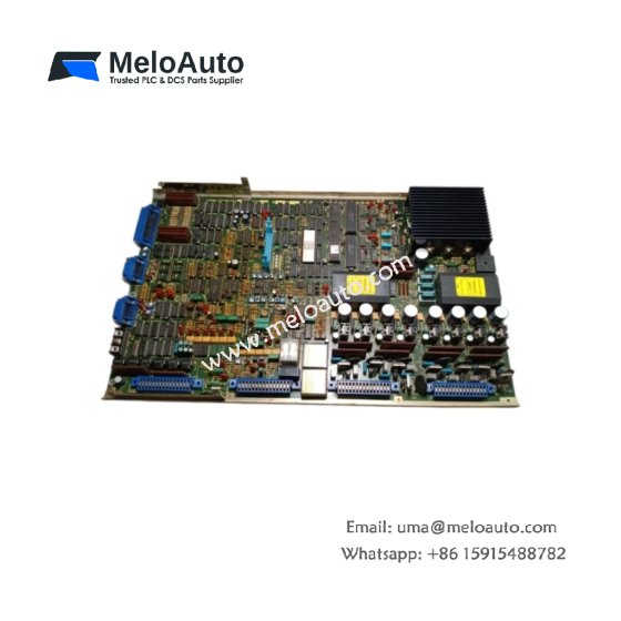 GE A20B-0009-053 servo drive board for GE Fanuc CNC. Single-axis control, 8kHz PWM, 6 gate drive outputs. DSP/FPGA architecture