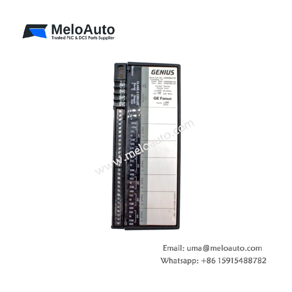 GE IC660TBA106 Terminal Assembly Module for Genius I/O