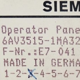Siemens 6AV3515-1MA32 Operator Panel | 4-Line Text HMI for SIMATIC OP15