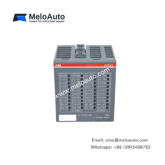 ABB 1SAP150000R0160 AC500 CPU module with 512 kB memory, dual Ethernet ports, 0.06 µs speed, and LCD display for advanced automation control.