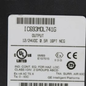 GE IC693MDL741G Output Module | 16-Point 24V DC, 0.5A, 1800µF