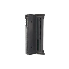 GE IC660TBR100 Genius terminal assembly for IC660 series I/O blocks. 24 cage-clamp terminals, AWG 22-14 wire support, DIN rail mount