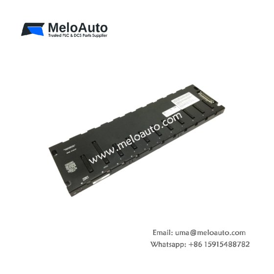 GE IC693CHS391H expansion base for Series 90-30 PLC. 10 module slots, weight 2.4kg, size 127x460x140mm, passive backplane, no energy storage