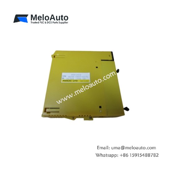 GE A03B-0807-C171 DC output module for GE Fanuc CNC. 16 transistor outputs, 24V DC, 0.5A per channel, weight 0.50kg, size 260x120x45mm