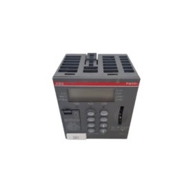 ABB 1SAP150100R0170 AC500-eCo CPU module with 1 MB memory, dual Ethernet ports, 0.04 µs speed, LCD display, and SD card slot