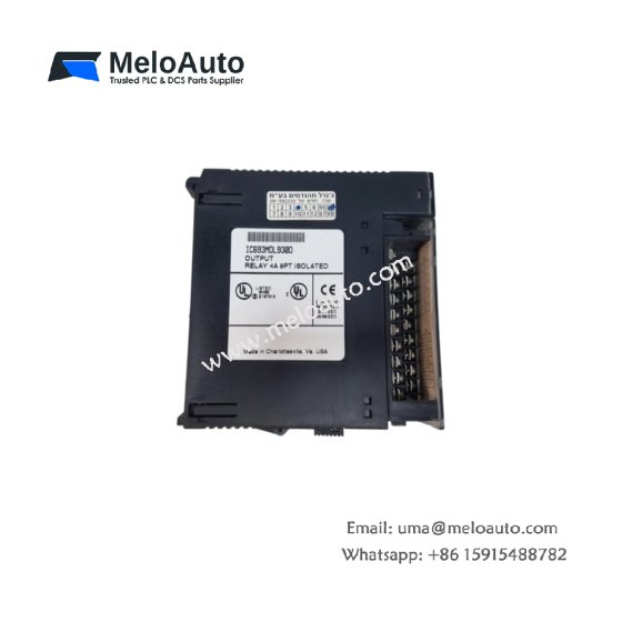 GE IC693MDL930D relay output module for Series 90-30 PLCs. 12 isolated relay outputs, 2A per channel, 5-250V DC or 24-250V AC