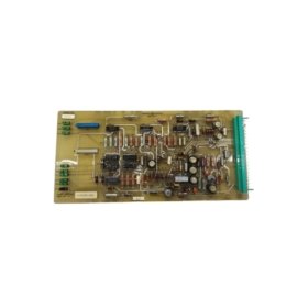 GE 4116J81-G01 shaft voltage monitor board for turbine control. 0-50V AC measurement range, 880µF storage, relay alarm output, 124 components.