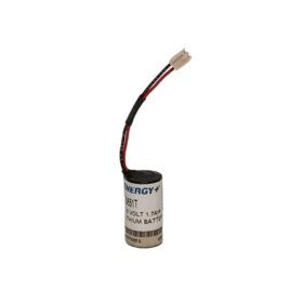 GE B9651T lithium battery. 3.0V, 950 mAh capacity, JST connector, 150mm leads. Replaces memory backup cells in GE CPU and motion control