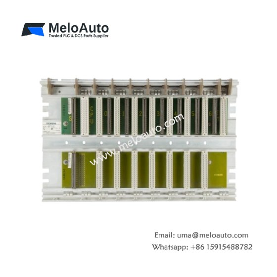 Siemens 6ES5700-2LA22 mounting rack for S5-115U/115F controllers. 6 I/O slots, 3kg weight, steel construction for industrial automation. Siemens 6ES5700-2LA22 mounting rack for S5-115U/115F controllers. 6 I/O slots, 3kg weight, steel construction for industrial automation.