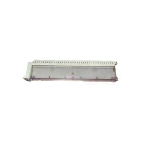 Siemens 6ES5497-4UA12 20-pin front connector with screw terminals for SIMATIC S5 I/O modules. Accepts 0.2-2.5 mm² wires with strain relief.
