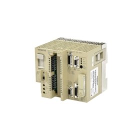 Siemens 6ES5095-8ME03 compact unit. Features 100mm width, 16 inputs, 12 outputs, RS-232 port, 0.68kg weight, and 72-hour data retention