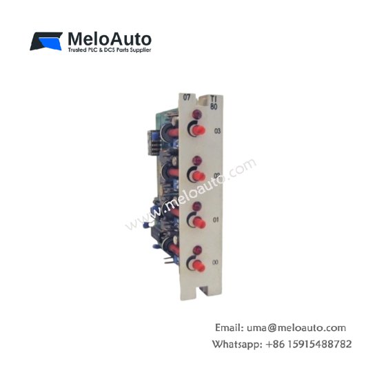 ABB 07TI40E output module for industrial control. 16 channels, 24V DC, 0.5A per channel, 0.24 kg, short-circuit protected.