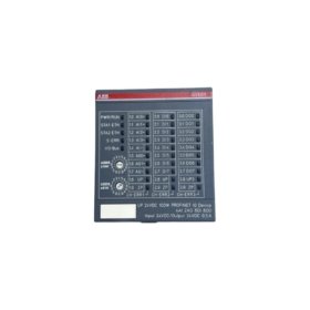 ABB 1SAP220600R0001 PROFINET bus module for AC500. 100 Mbps, 0.14 kg, 24V DC, 2-port switch, 35mm x 95mm x 62mm.