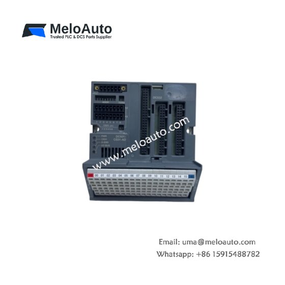 Genuine ABB 1SAP800400R0010 digital I/O control module for AC500. 8 inputs, 8 outputs, 0.5A per channel, short-circuit protection. 0.22kg