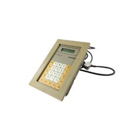 Siemens 6ES5393-0UA15-Z-4 operator panel. Features 2x16 LCD display, 16-key keypad, RS-232 port, 0.88kg weight, IP54 rating