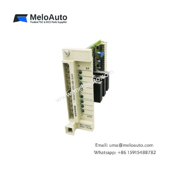 Siemens 6ES5488-3LA11 digital I/O module with 16 inputs and 16 outputs. 1500V isolation for S5-115U PLC system expansion.