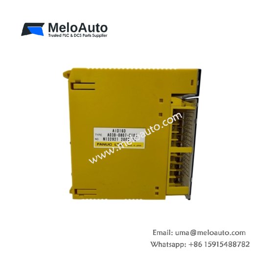 GE A03B-0807-C104 input module for GE Fanuc CNC systems. 16 channels, 24V DC sinking inputs, weight 0.52kg, size 260x120x45mm