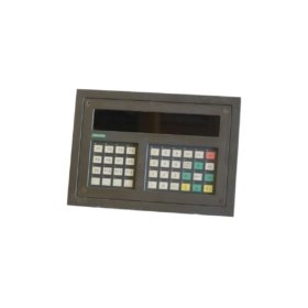 Siemens 6AV3520-1EL00 operator panel with 5.7" color display and resistive touchscreen. RS-232/RS-485/TTY interfaces for S5 control systems.