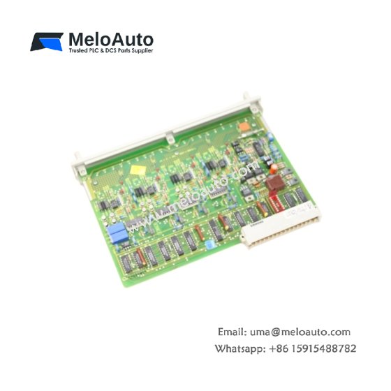 Siemens 6ES5475-5AA11 analog output module for SIMATIC S5, 4 isolated channels, 0-10V/0-20mA/4-20mA, 12-bit resolution. Process control.