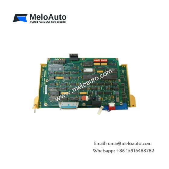 GE A16B-2200-0431/01A remote I/O motherboard. 9 expansion slots, 4000µF total energy storage, 178 components. 8-bit parallel backplane bus.