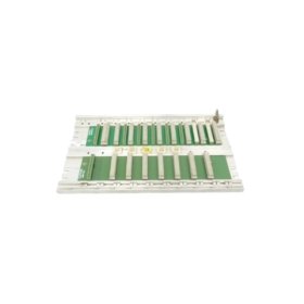 Siemens 6ES5700-2LA12 12-slot PLC rack for SIMATIC S5 systems. 4000µF total energy storage, 36 components, 5V/12V/24V rails