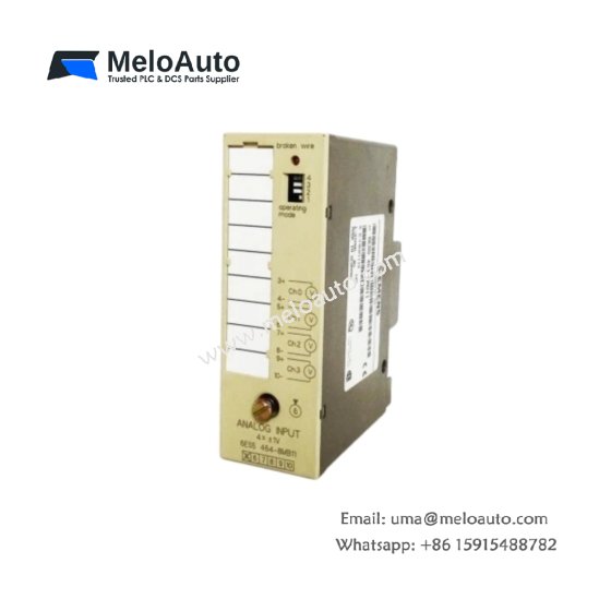 Siemens 6ES5464-8MB11 analog input module for SIMATIC S5 with 8 channels, 12‑bit resolution, 4‑20 mA and 0‑10V support, and 24V loop power. Siemens 6ES5464-8MB11 analog input module for SIMATIC S5 with 8 channels, 12‑bit resolution, 4‑20 mA and 0‑10V support, and 24V loop power.