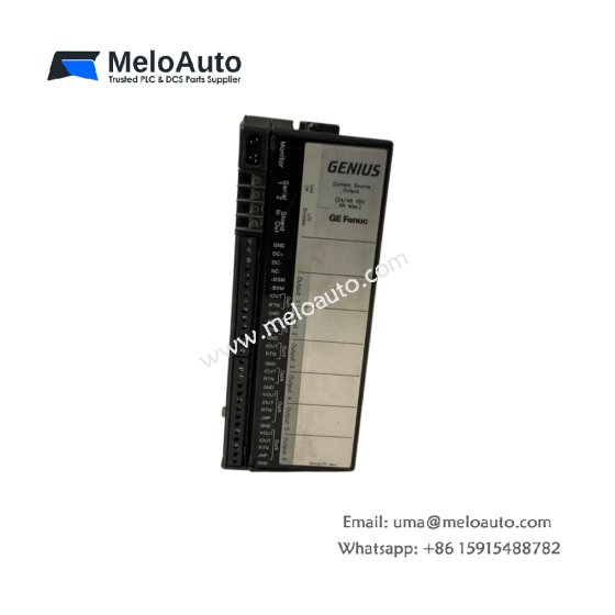 GE IC660TBA025 analog output block for Genius I/O systems. 4 channels, 4-20mA, 12-bit resolution, weight 0.95kg, size 210x160x55mm