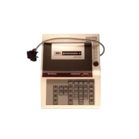 ABB 07 PT 40b Procontic keyboard. Features 56 keys, 9-pin serial interface, 1.8m cable, 0.72kg weight, and spill-resistant membrane design.