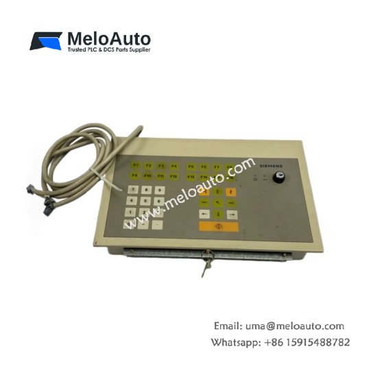 Siemens 6ES5982-3BA11 membrane keyboard for SIMATIC S5. 40 keys, 0.28 kg, IP54 front protection, 200mm x 100mm, 24V DC backlight.