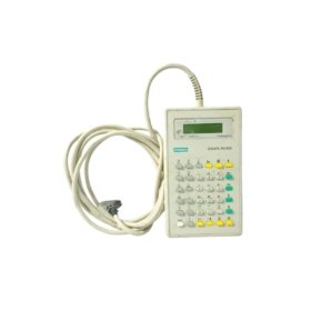 Siemens 6ES5605-0UB12 hand-held programmer. Features 36-key keypad, LCD display, 5m coiled cable, 0.65kg weight, and direct S5.