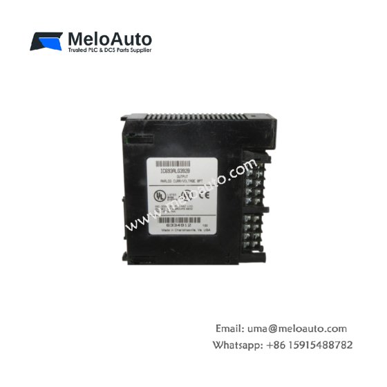 GE IC693ALG392B analog output module for Series 90-30 PLCs. 4 configurable channels (0-20mA, 4-20mA, 0-10V), 12-bit resolution, ±0.5% accuracy