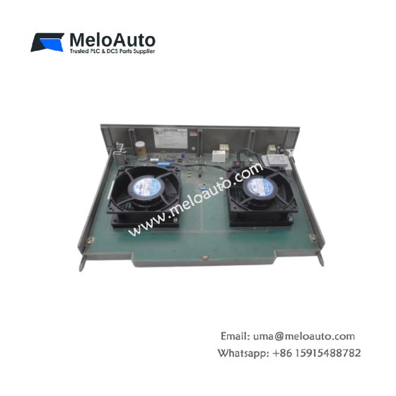 Siemens 6ES5988-3LA11 fan module for SIMATIC S5 extension racks. 24V DC, forced-air cooling, protects against overheating