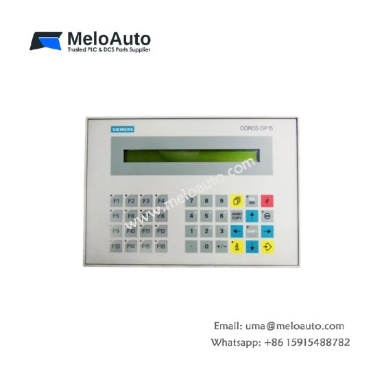 Siemens 6AV3515-1EB01 operator panel with 640x480 TFT display, resistive touchscreen, and 12 function keys. Features Ethernet connectivity