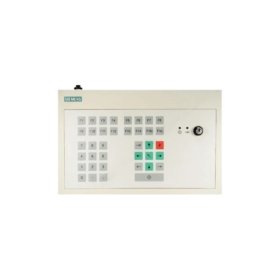 Siemens 6AV9010-1AB00 keyboard module. Features 64 keys, PS/2 interface, 2m cable, 0.78kg weight, and spill-resistant membrane design