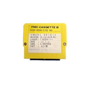 GE A02B-0094-C102 PMC cassette B with 4KB program memory, 5µs instruction speed & 128 I/O support. For GE Fanuc CNC machine control.