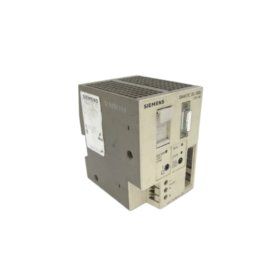 Siemens 6ES5100-8MA02 central processing unit with 2KB memory, 8 digital inputs, 6 outputs & 470µF capacitor. Compact CPU for SIMATIC S5.