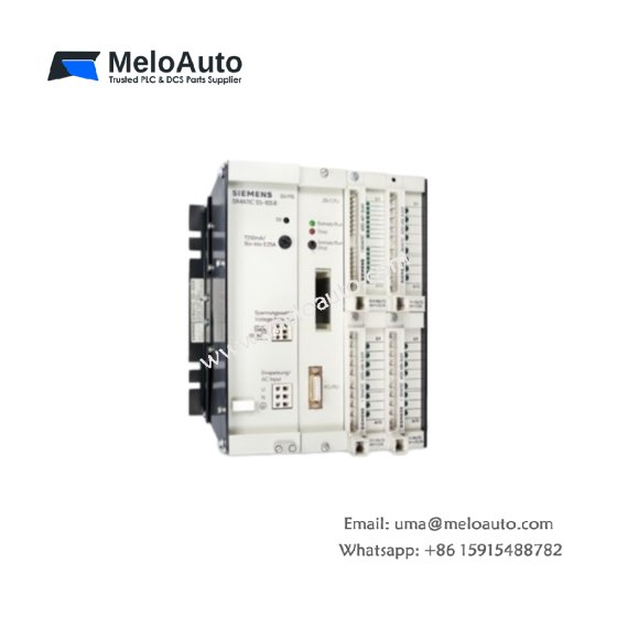 Siemens 6ES5935-3LA11 power supply for SIMATIC S5. Features 120/230V AC input, 5V at 5A output, 1.45kg weight, and 20ms hold-up time.