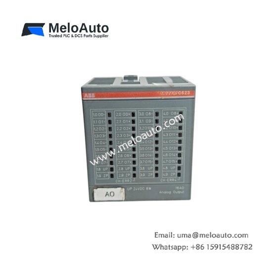 ABB 1SAP250200R3001 analog output module for AC500. 4 channels, 0 to 20mA / 0 to 10V, 0.12 kg, 12-bit resolution, 24V DC. ABB 1SAP250200R3001 analog output module for AC500. 4 channels, 0 to 20mA / 0 to 10V, 0.12 kg, 12-bit resolution, 24V DC.