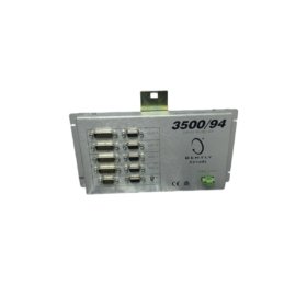 Bently Nevada 149356-01 display router box module. 4 video outputs, dual Ethernet, RS-232 ports, 24V DC. Industrial display router with CE