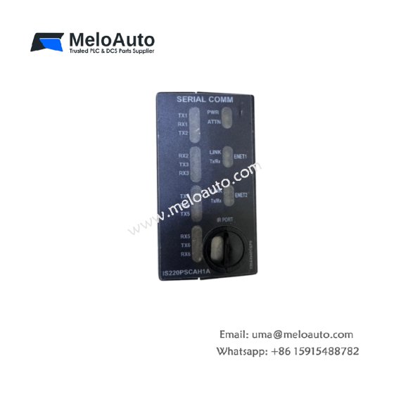 GE IS220PSCAH1A serial Modbus communication module for Mark VIe, 2 ports, RS-232/RS-485, 115.2kbps, TMR. Mark VIe 2-Port Serial I/O