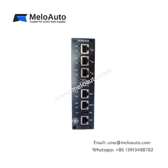 The GE IS220UCSBH1A Mark VIe controller features a 600 MHz processor, 5 Ethernet ports, and 26.7W power for high-speed, reliable automation.