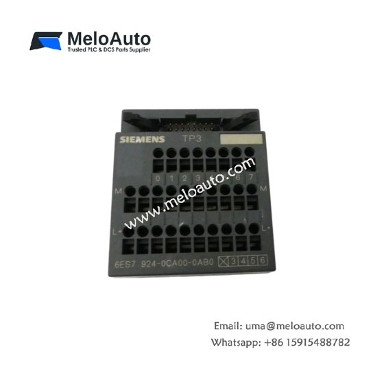 Siemens 6ES7924-0CA00-0AB0 terminal block offers compact wiring organization, reliable connections, and efficient installation