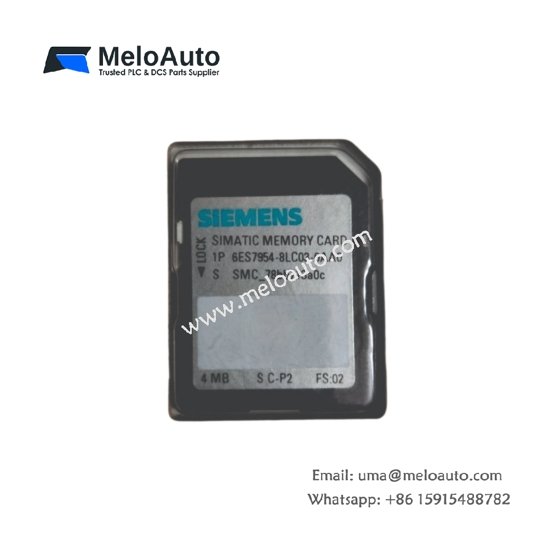 Siemens 6ES7954-8LC01-0AA0 SIMATIC S7 memory card offers 512KB storage for programs and data. Compact 24x32x2.1mm Siemens 6ES7954-8LC01-0AA0 SIMATIC S7 memory card offers 512KB storage for programs and data. Compact 24x32x2.1mm