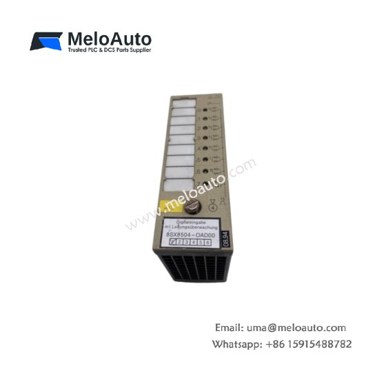 Siemens 8SX8504-0AD00 digital input module for S5-100E automation systems. SIMDAS series, 0.12kg, reliable signal acquisition. Legacy S5 part